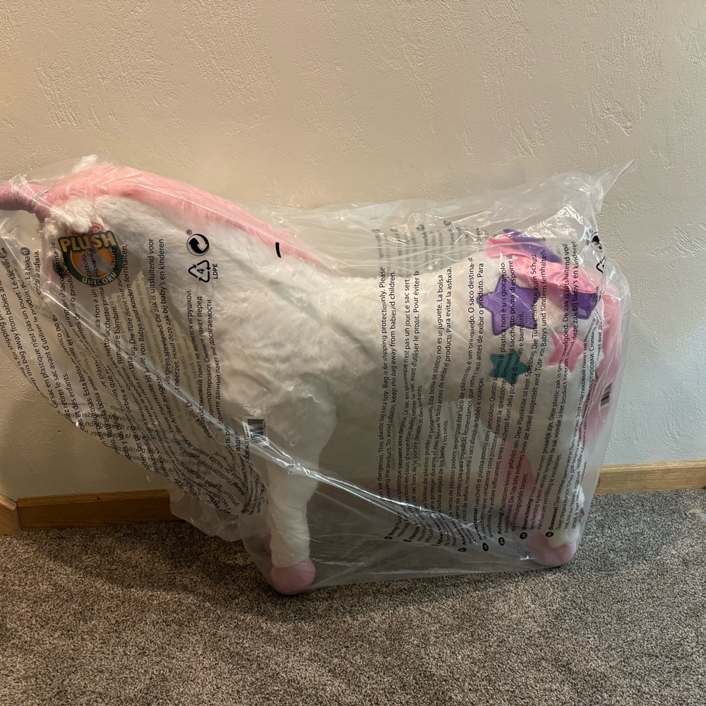 Melissa & Doug Giant Unicorn - Lifelike Plush Stuffed Animal (over 2 feet tall)